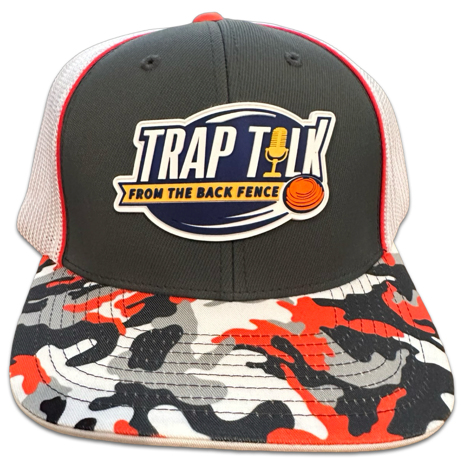 Orange Camo Logo Flex Fit Hat