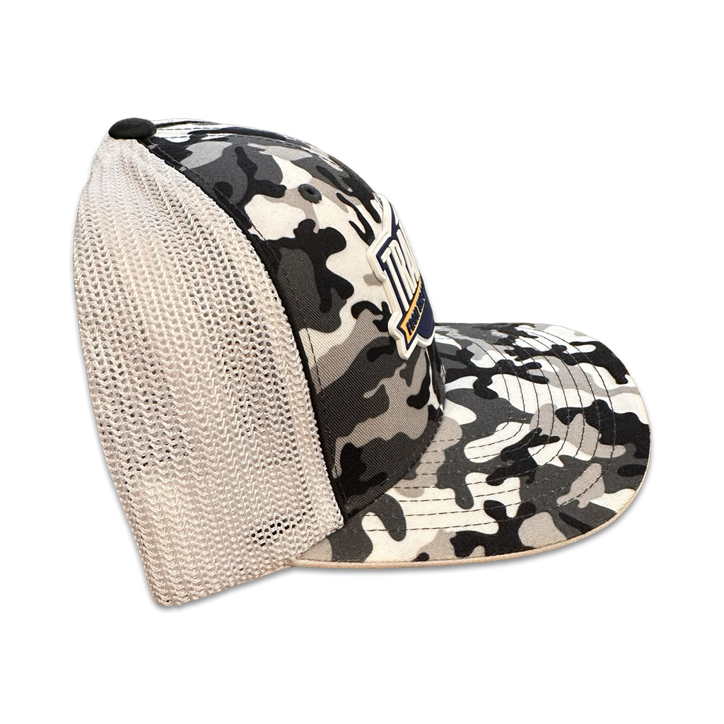 Camo Logo Flex Fit Gray & White Hat