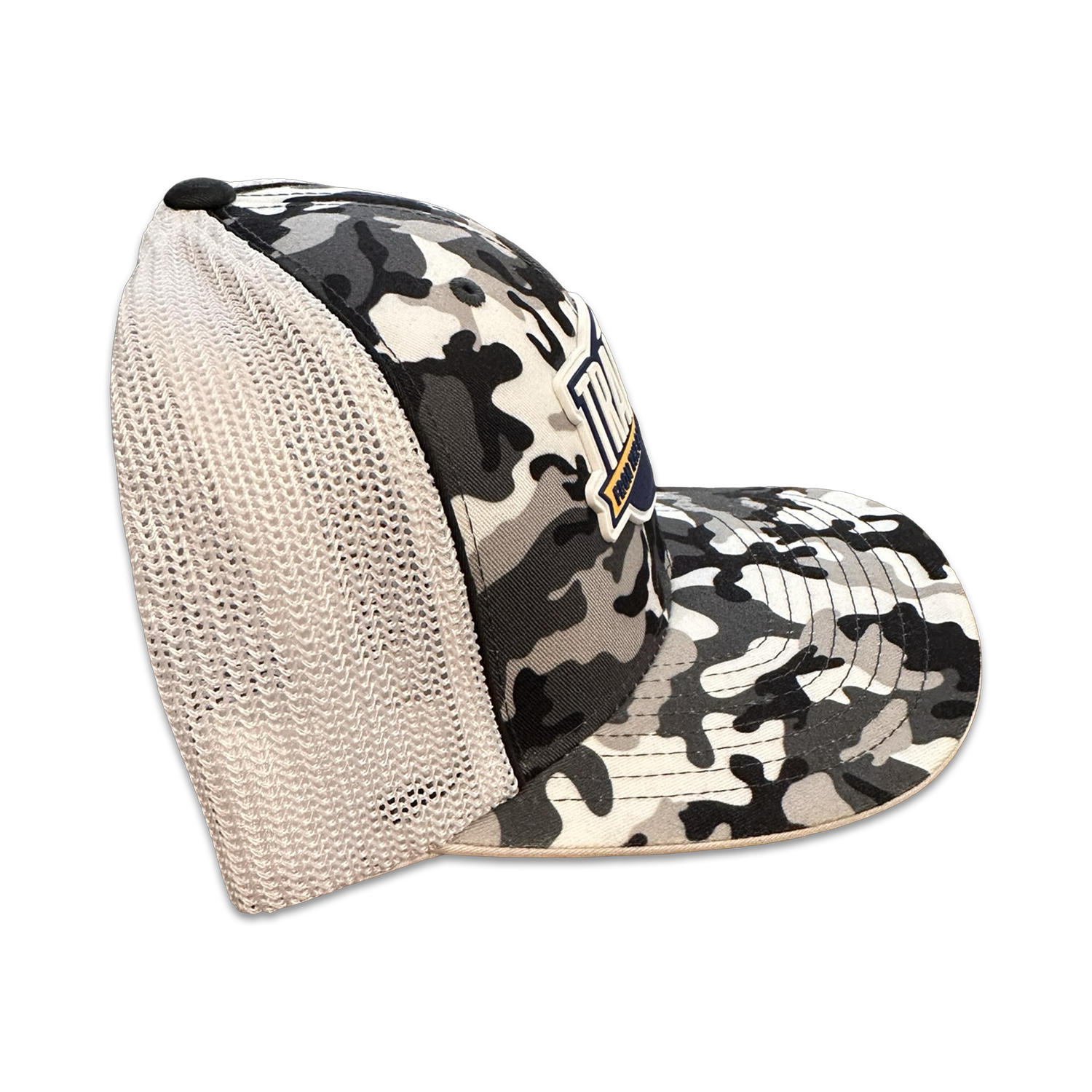 Camo Logo Flex Fit Gray & White Hat