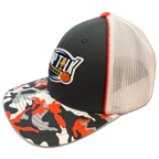 Orange Camo Logo Flex Fit Hat