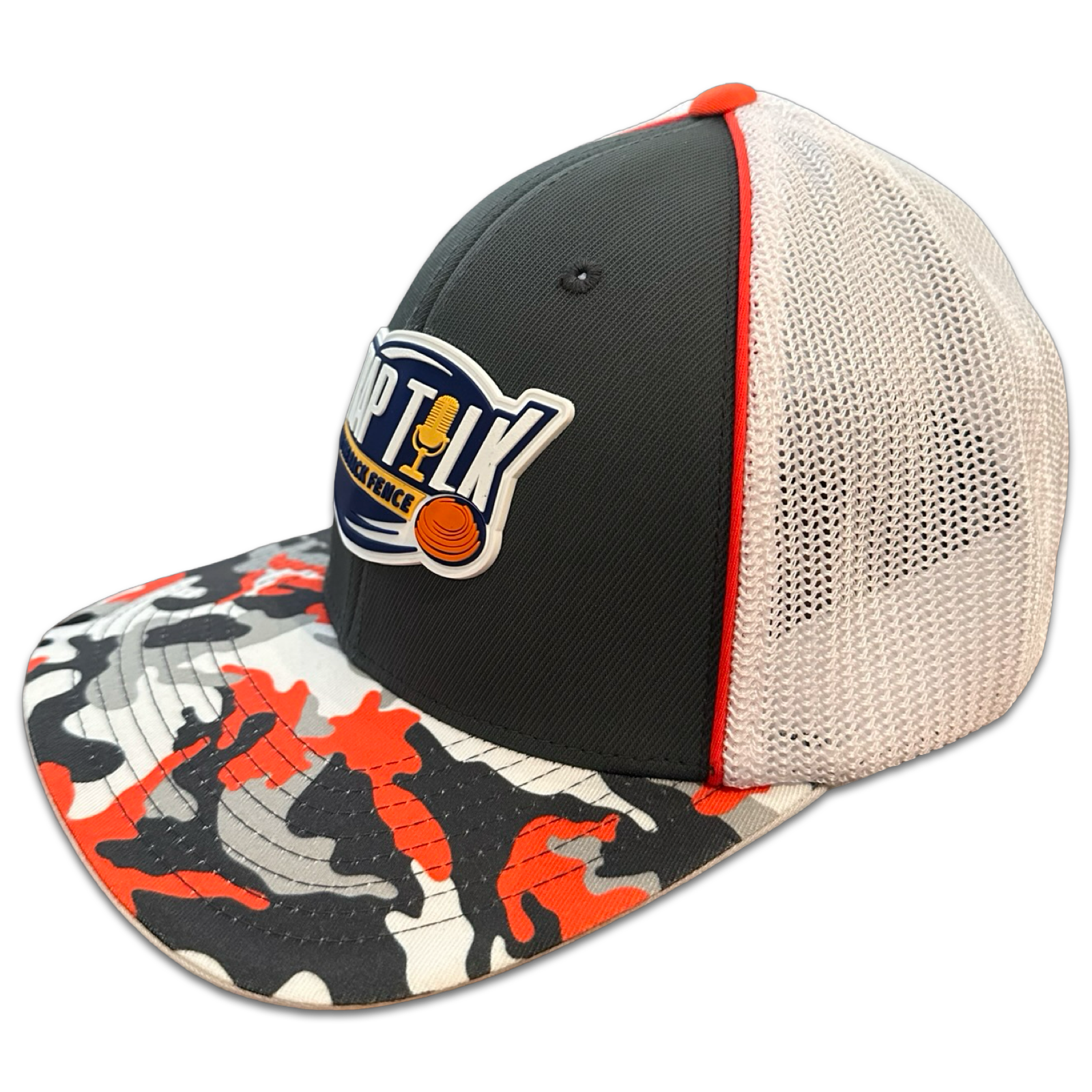 Orange Camo Logo Flex Fit Hat