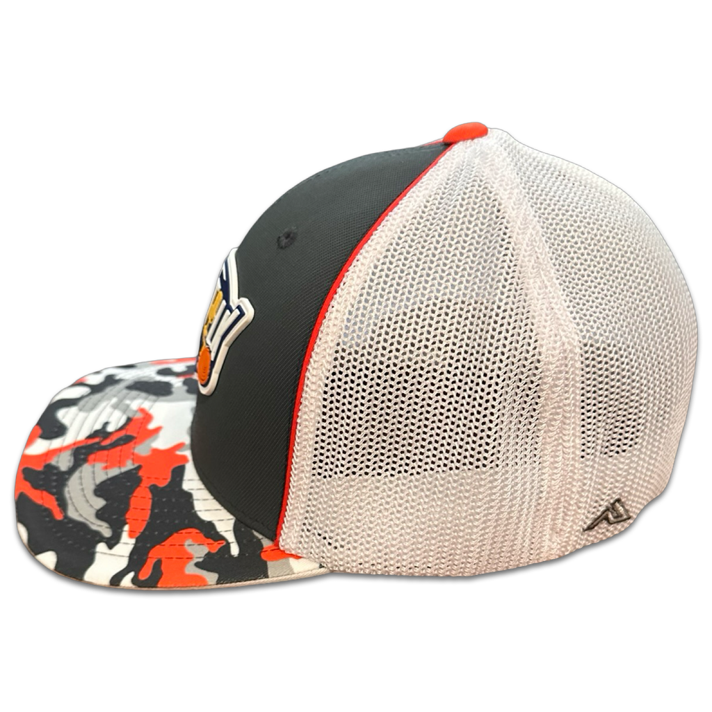 Orange Camo Logo Flex Fit Hat