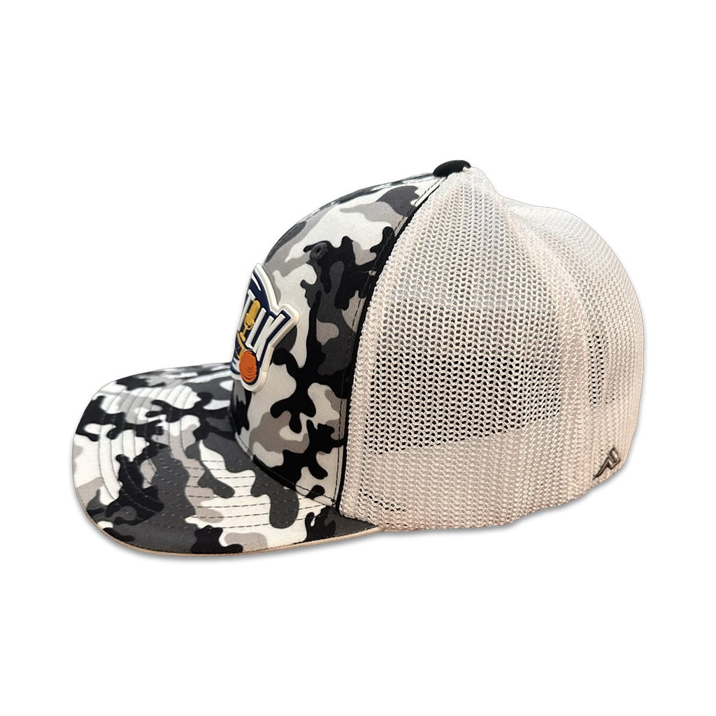 Camo Logo Flex Fit Gray & White Hat