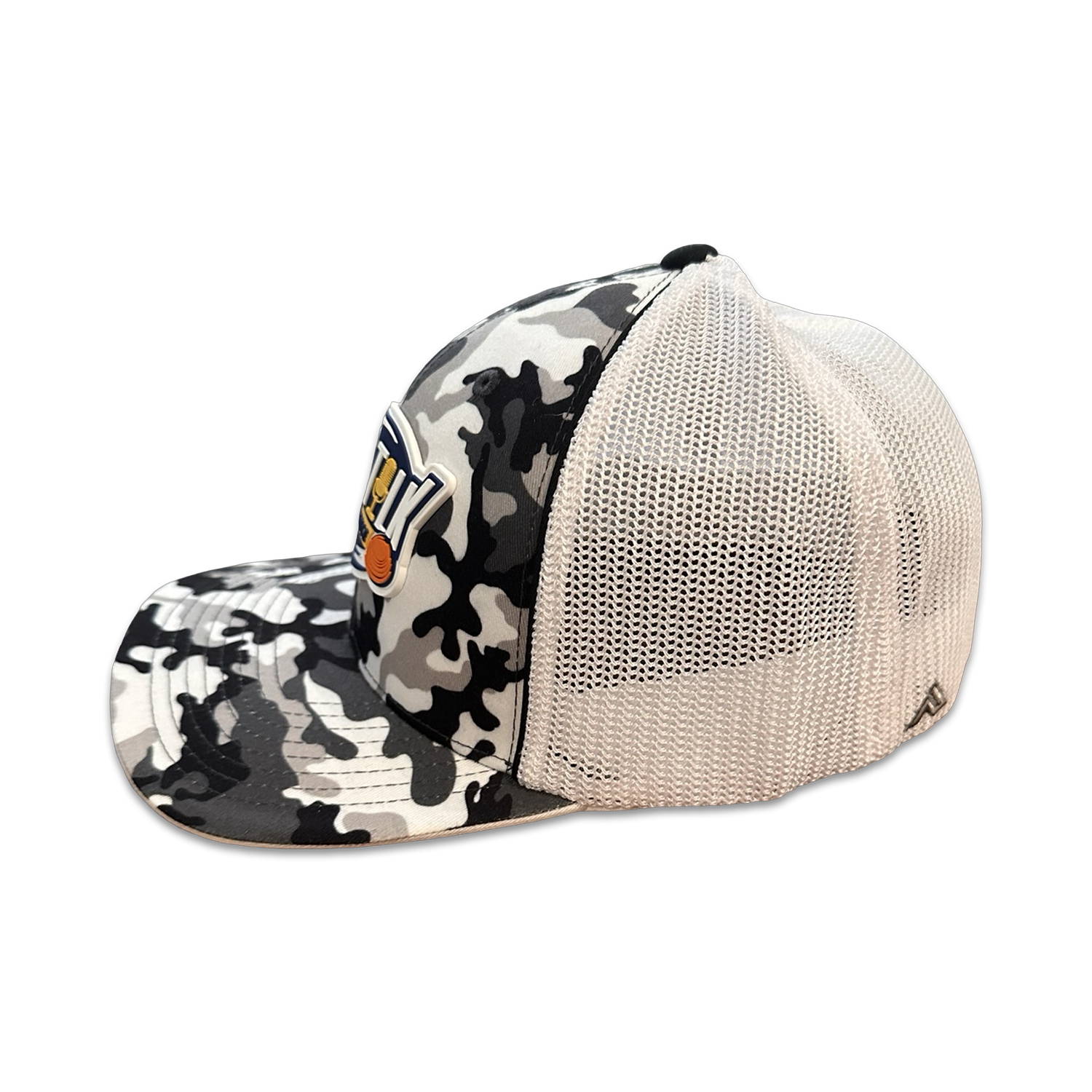 Camo Logo Flex Fit Gray & White Hat